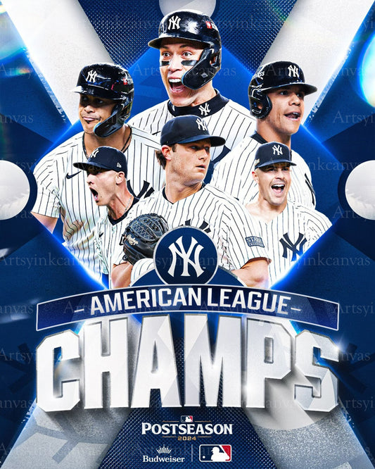 American League Champions New York Yankees canvas wall art