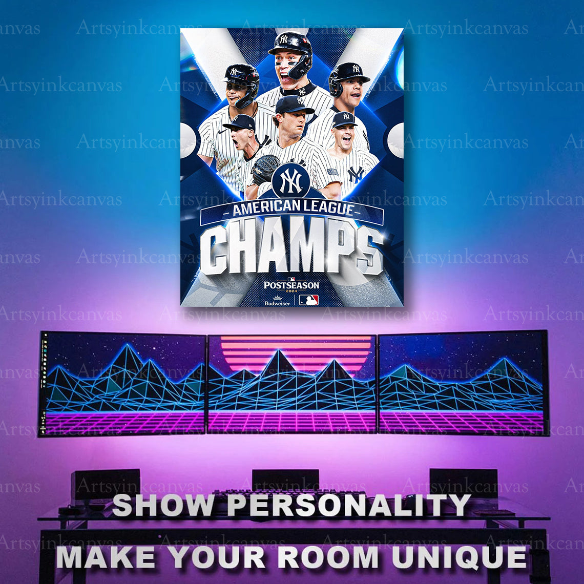 American League championship Yankees artwork