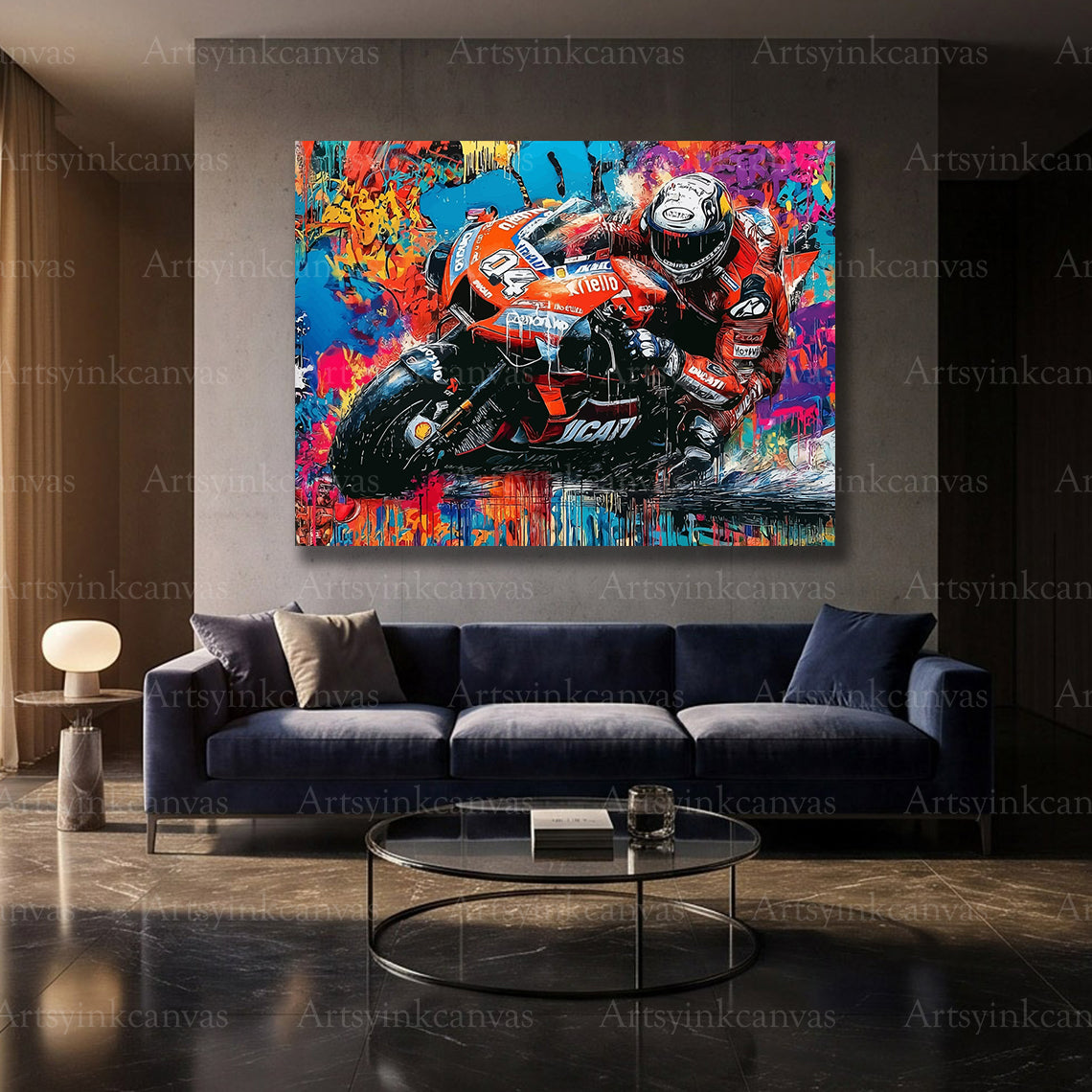 Andrea Dovizioso motorcycle racing wall decor