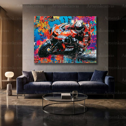 Andrea Dovizioso motorcycle racing wall decor