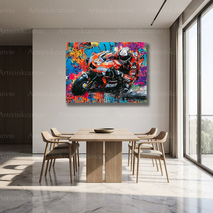 Andrea Dovizioso racing graffiti artwork