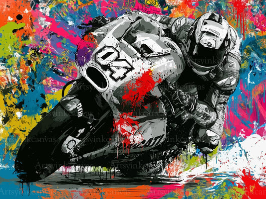 Andrea Dovizioso The Limit of Gravity canvas wall art