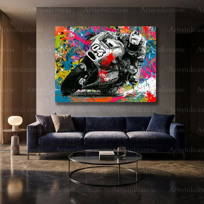 Andrea Dovizioso motorcycle racing wall decor