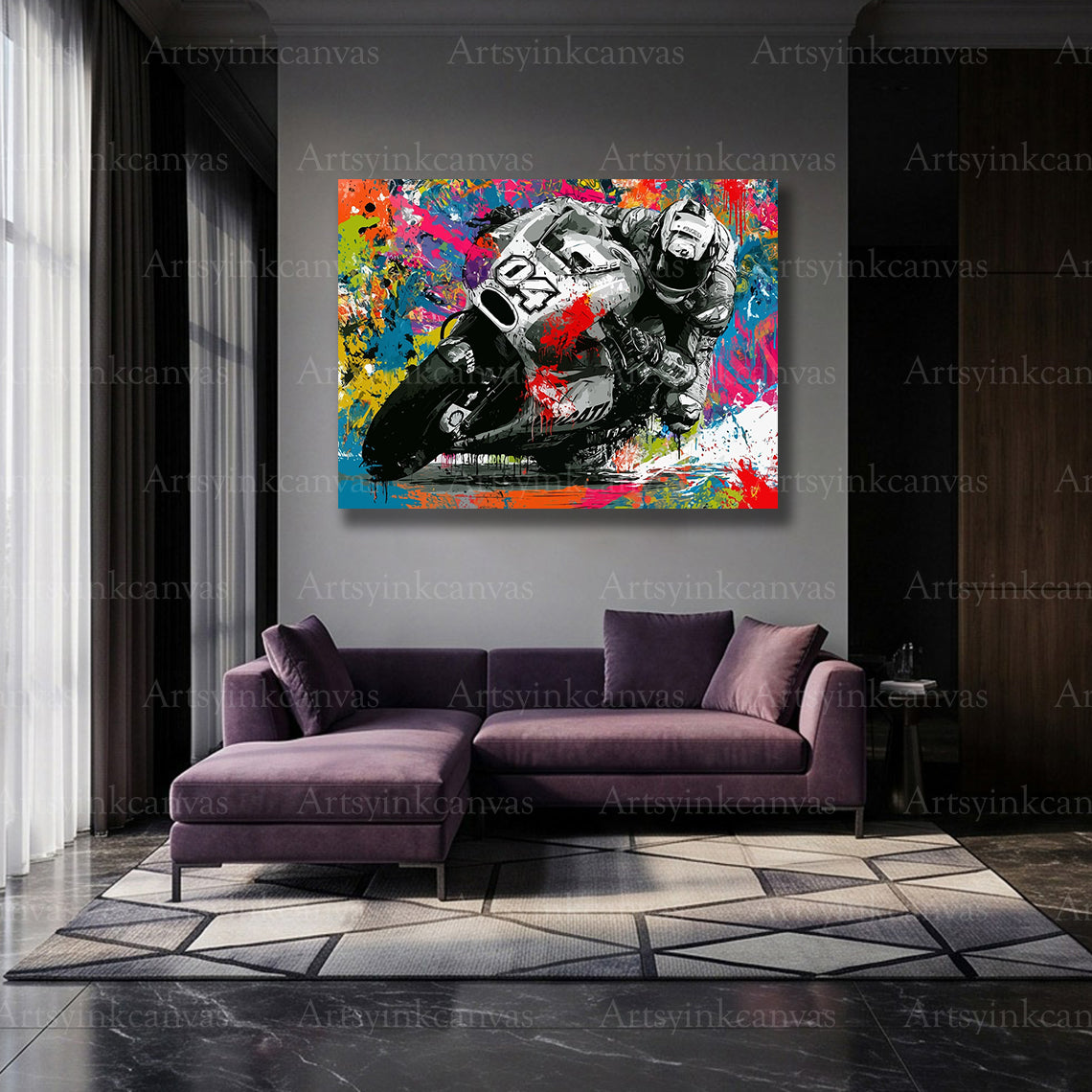 Dovizioso lean angle racing artwork