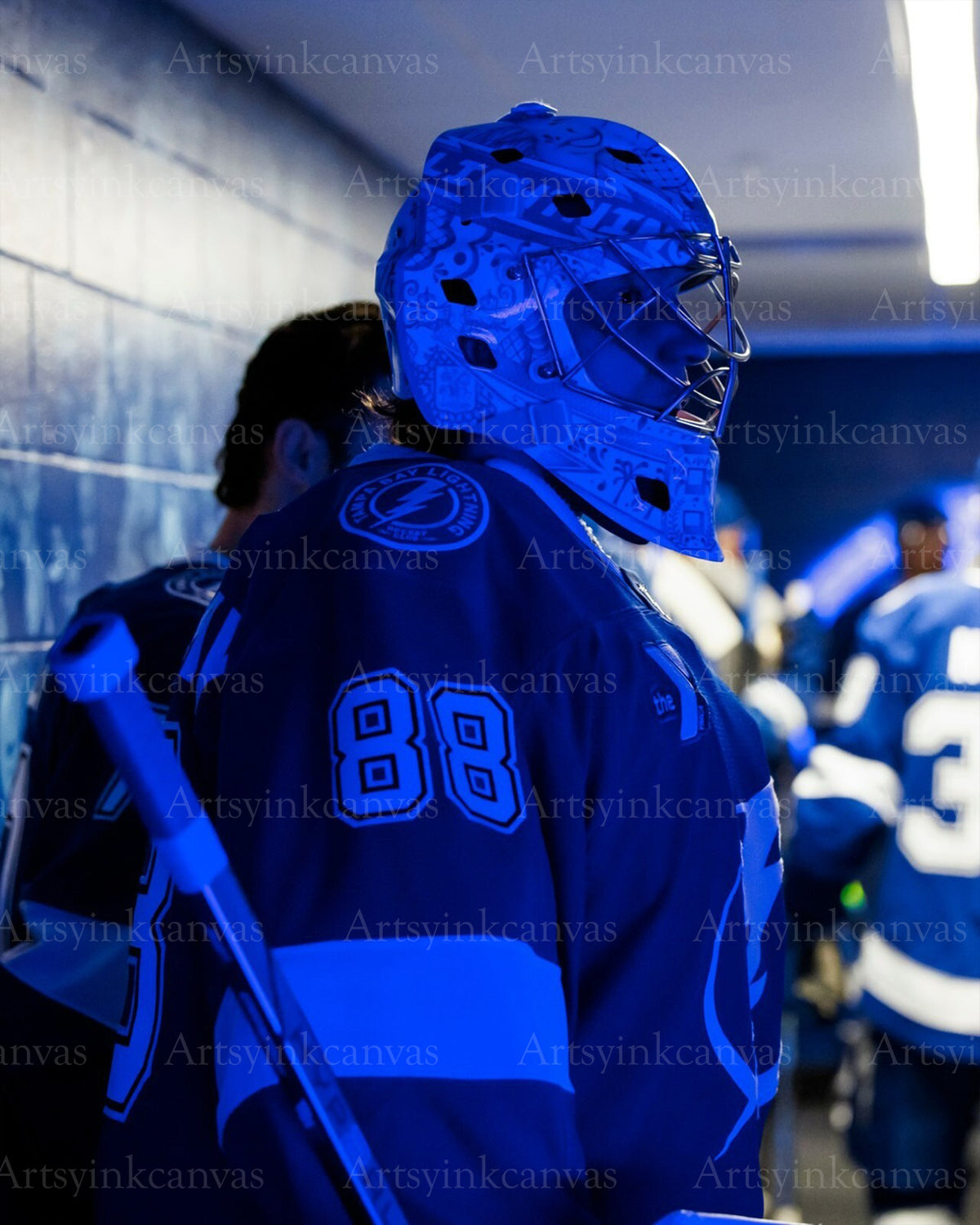 Andrei Vasilevskiy pre-game tunnel Tampa Bay Lightning canvas wall art