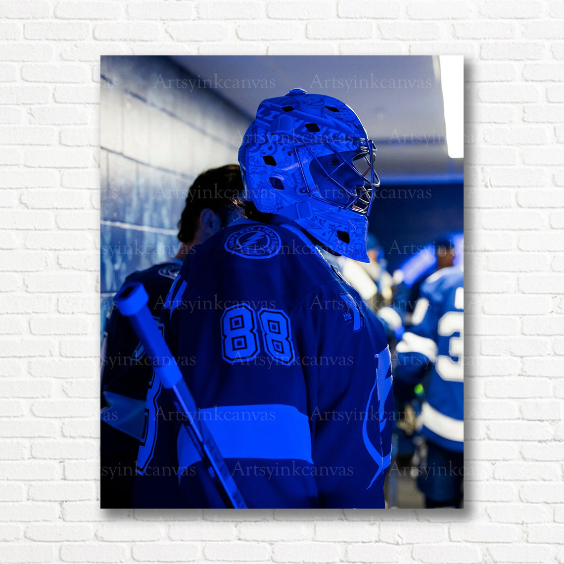 Andrei Vasilevskiy Lightning pregame tunnel canvas print
