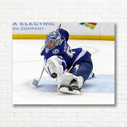 Andrei Vasilevskiy NHL goalie save canvas print