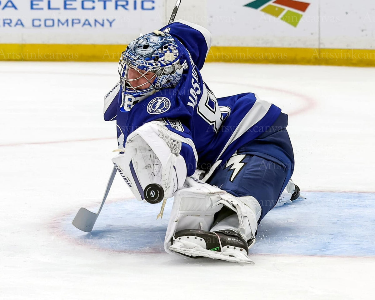 Andrei Vasilevskiy making a save canvas wall art