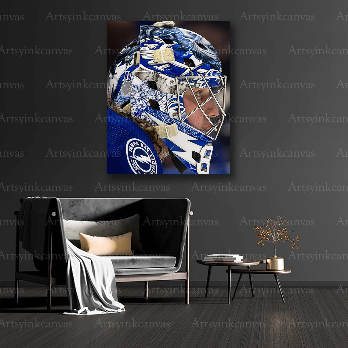 Andrei Vasilevskiy mask collector canvas art