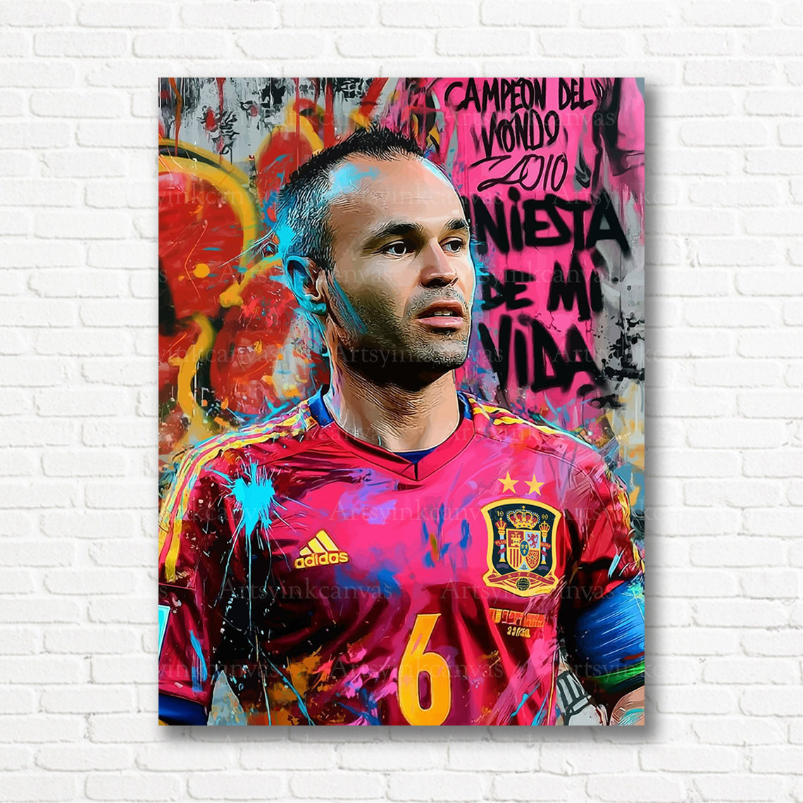 Andrés Iniesta 2010 World Cup canvas print