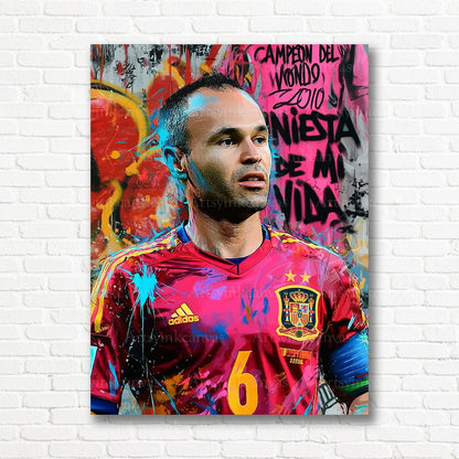 Andrés Iniesta 2010 World Cup canvas print