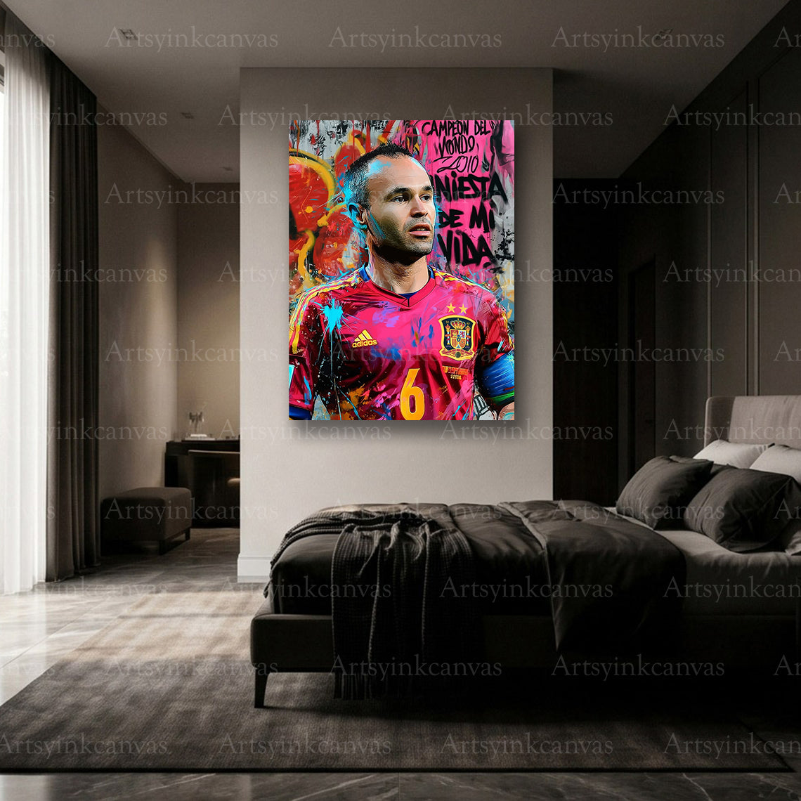 Premium Iniesta World Cup wall art