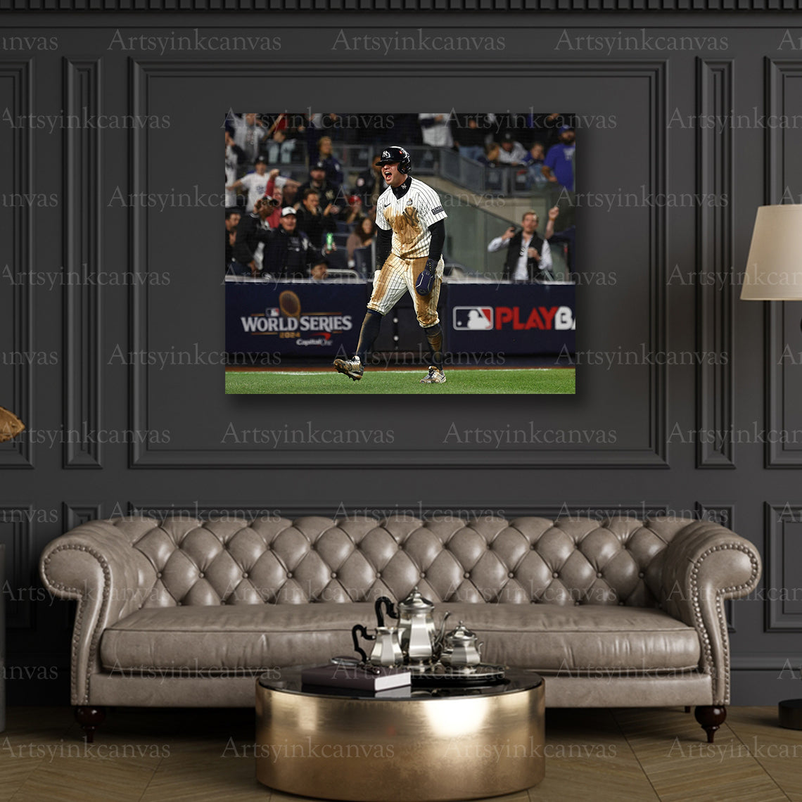 Premium Anthony Volpe Yankees postseason canvas art