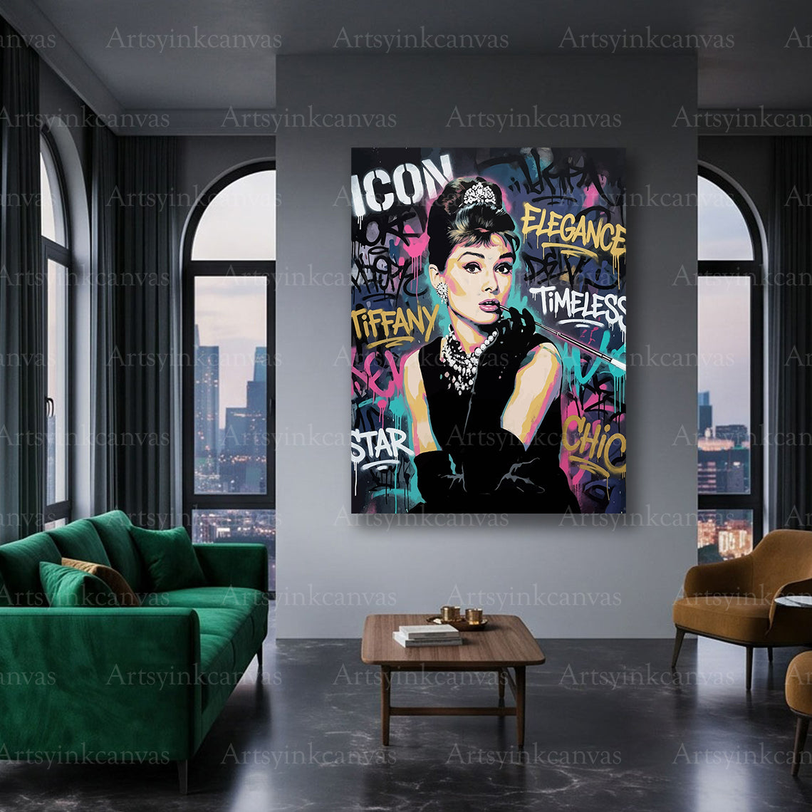 Audrey Hepburn celebrity fine art canvas