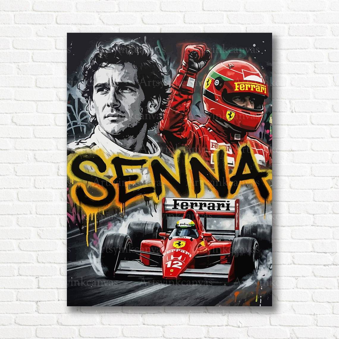 Ayrton Senna Formula 1 canvas print