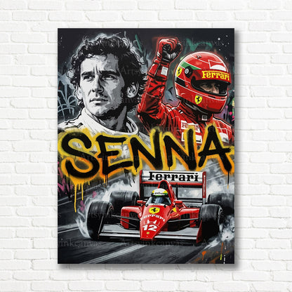 Ayrton Senna Formula 1 canvas print