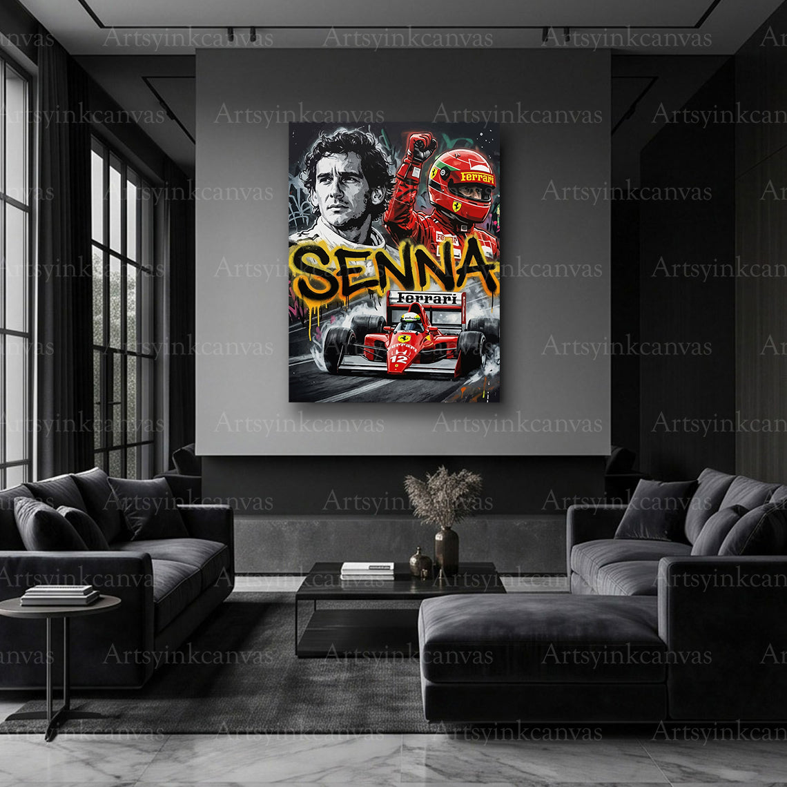 Ayrton Senna motorsport artwork