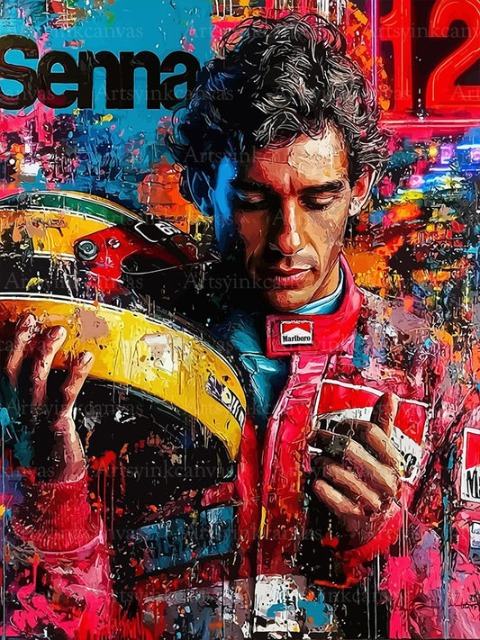 Ayrton Senna canvas wall art