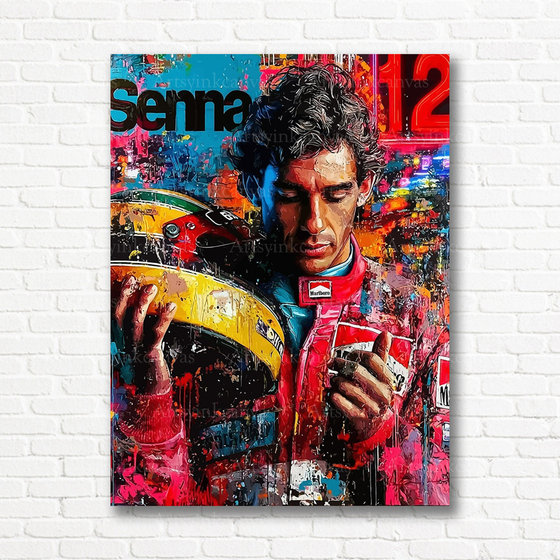 Ayrton Senna Formula 1 canvas print