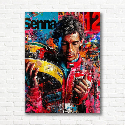 Ayrton Senna Formula 1 canvas print