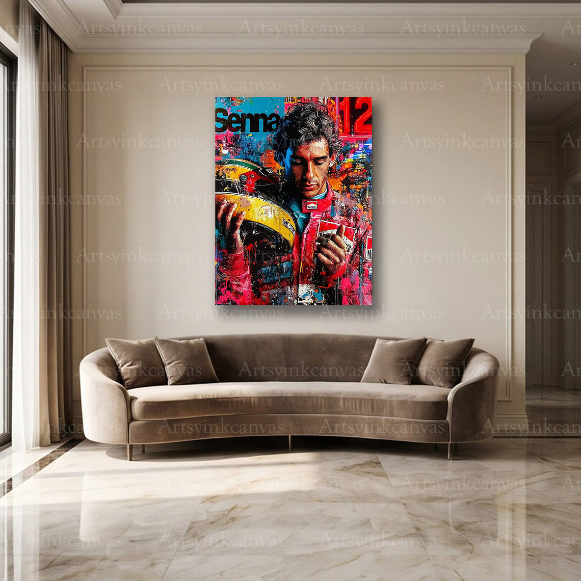 Ayrton Senna racing wall decor