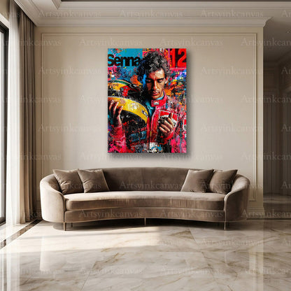 Ayrton Senna racing wall decor