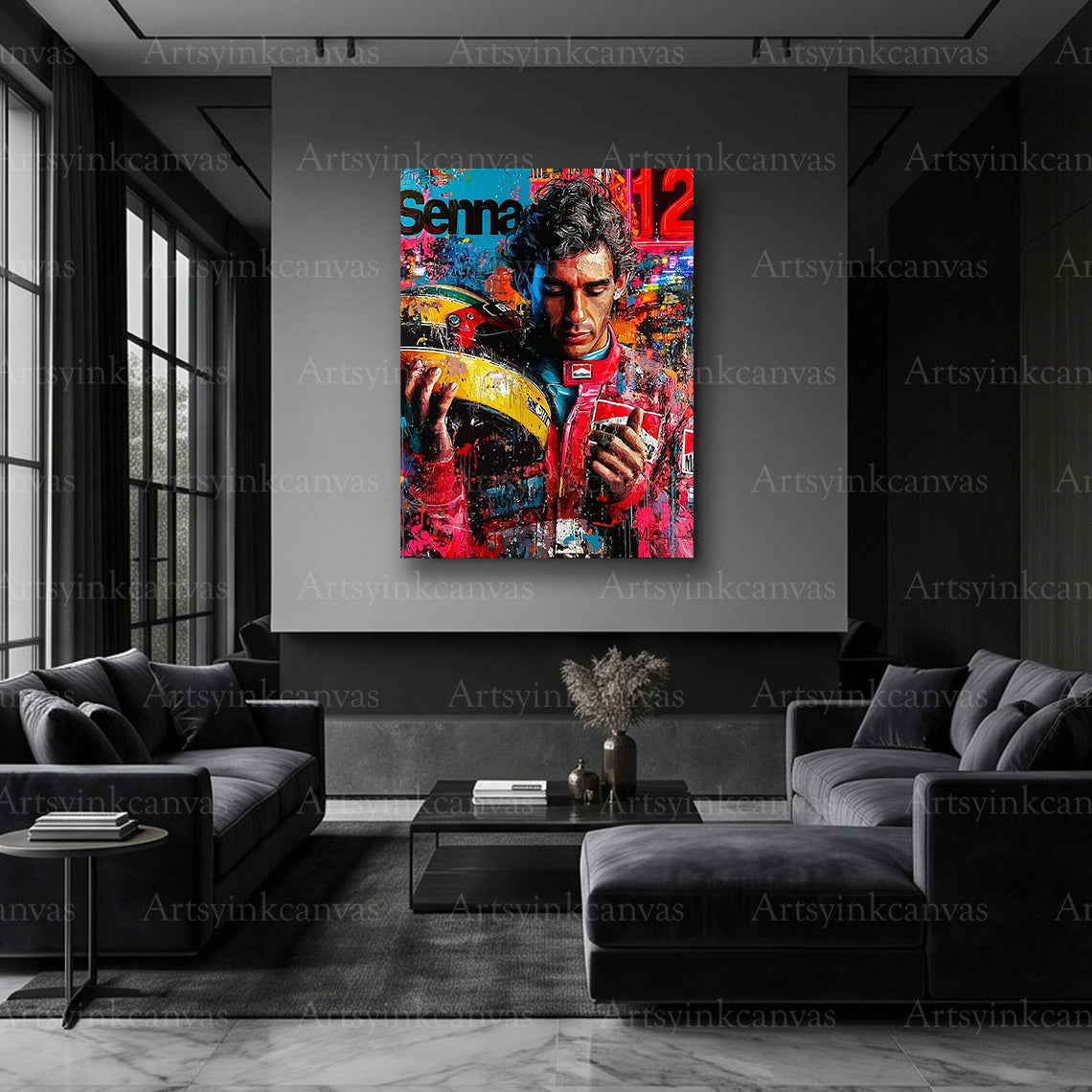 Ayrton Senna F1 legend artwork
