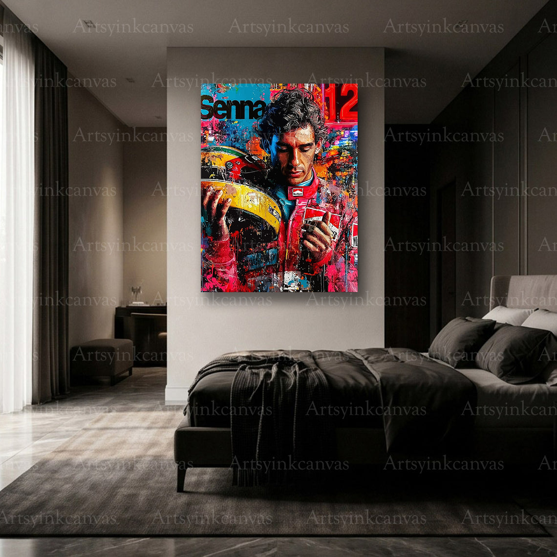 Premium Ayrton Senna racing wall art