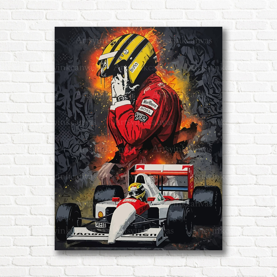 Ayrton Senna Formula 1 canvas print