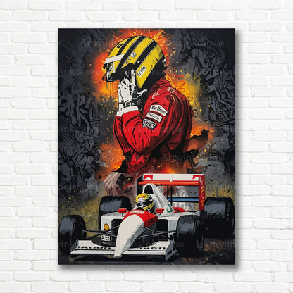 Ayrton Senna Formula 1 canvas print