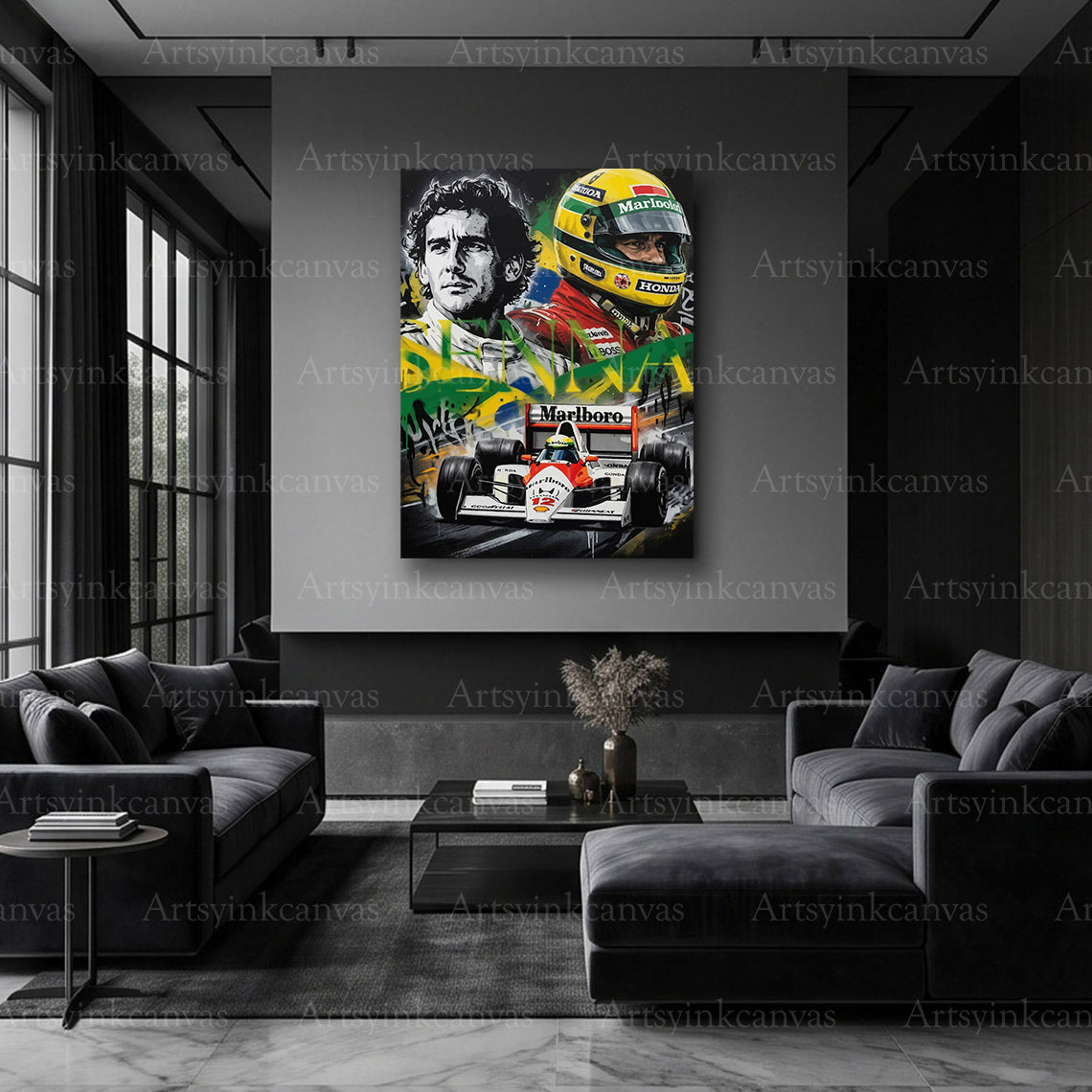 Ayrton Senna championship inspired artwork