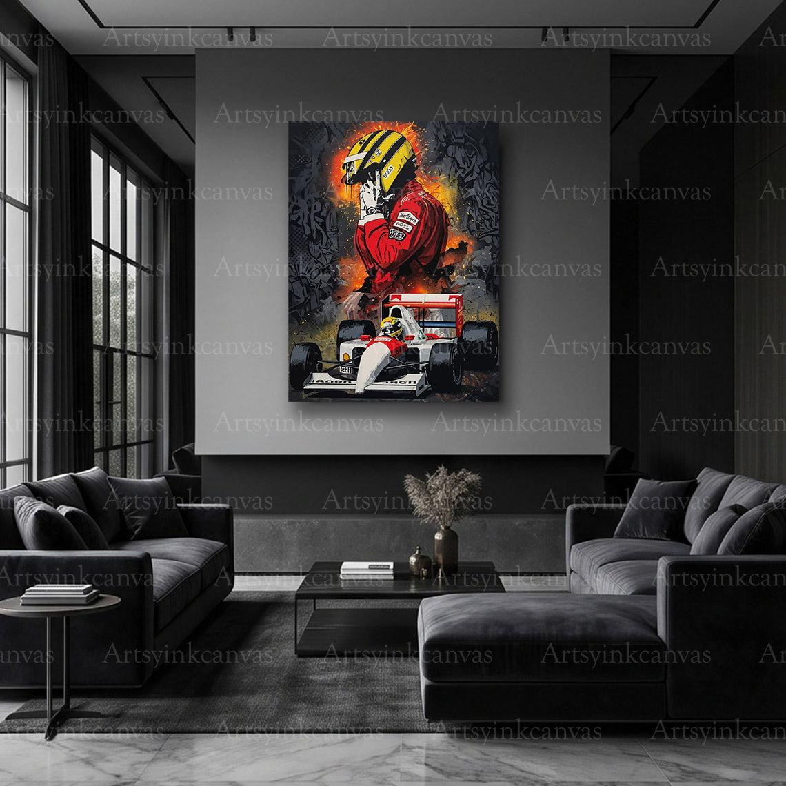 Ayrton Senna motorsport artwork