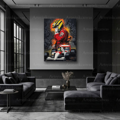 Ayrton Senna motorsport artwork