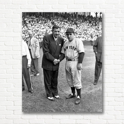 Babe Ruth Yogi Berra Yankees legends canvas print