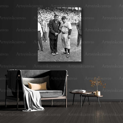 Premium Babe Ruth Yogi Berra canvas wall art