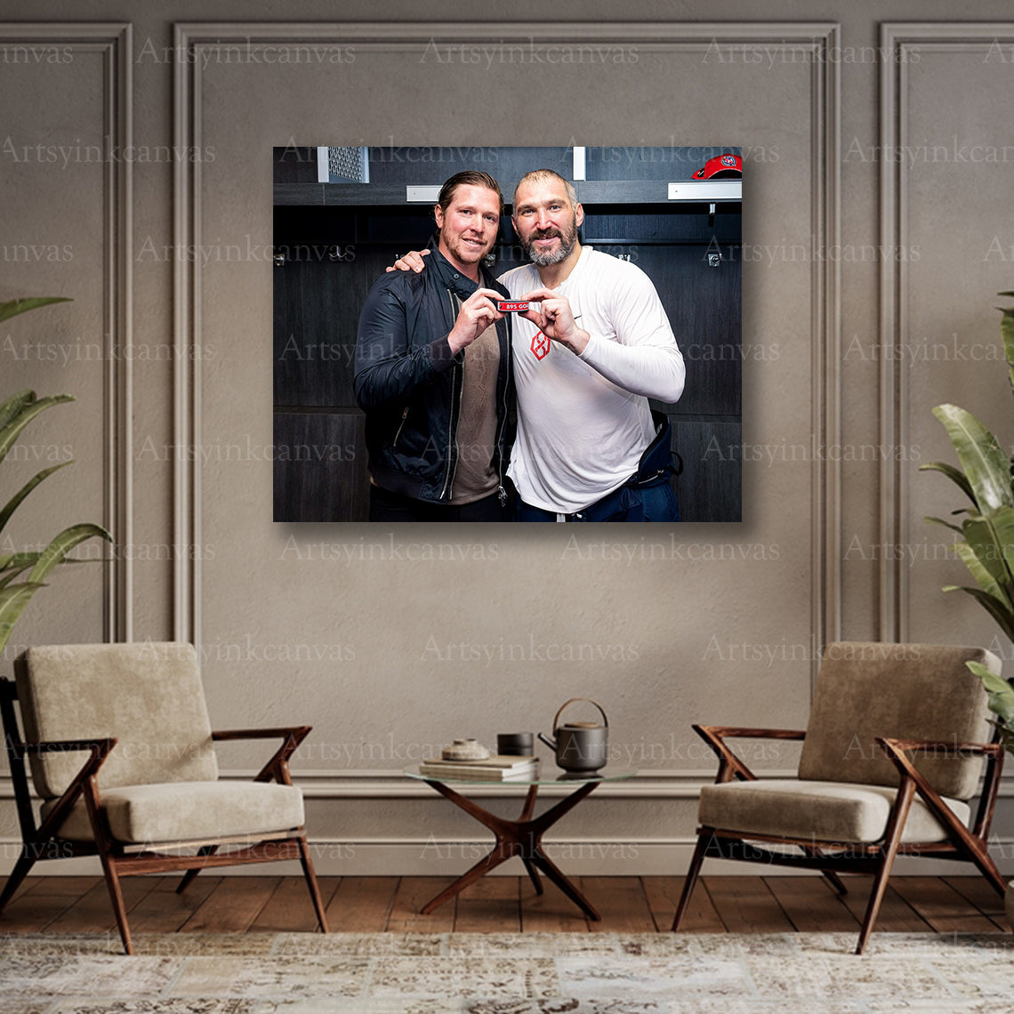 Backstrom Ovechkin collector hockey canvas art
