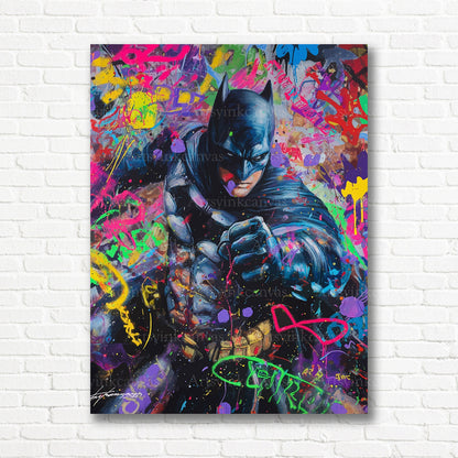 Batman dark graffiti canvas print