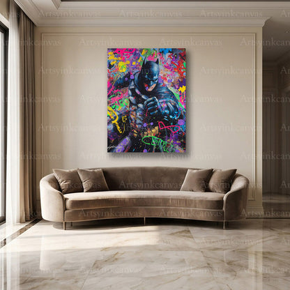 Batman Gotham street art wall decor