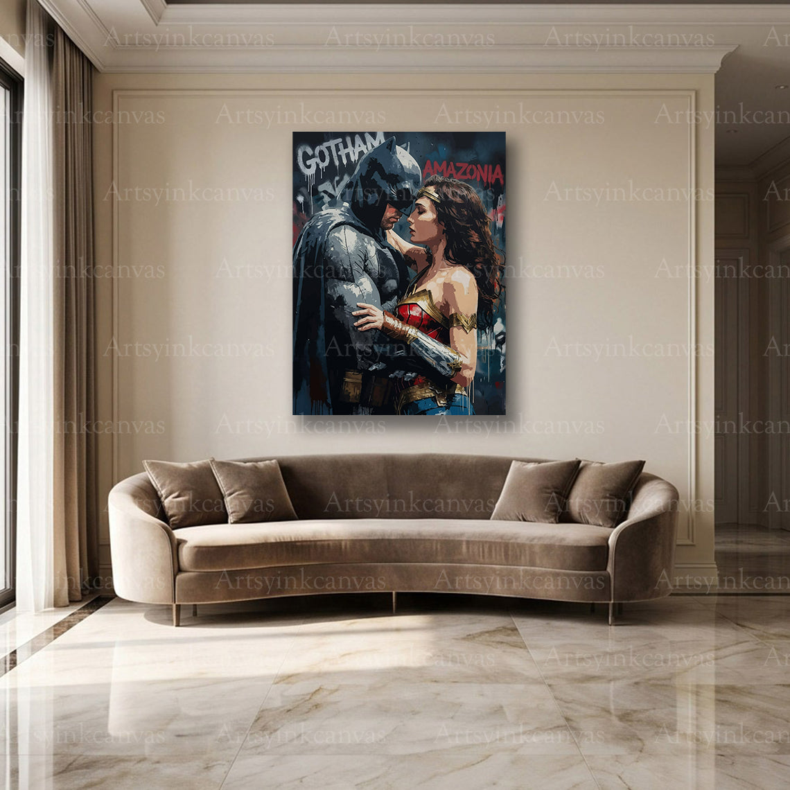 Batman Gotham Wonder Woman Amazonia wall decor