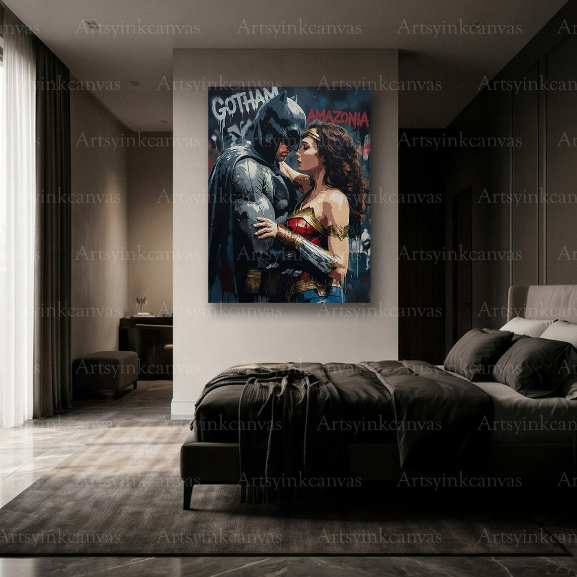 Premium DC superhero canvas wall art