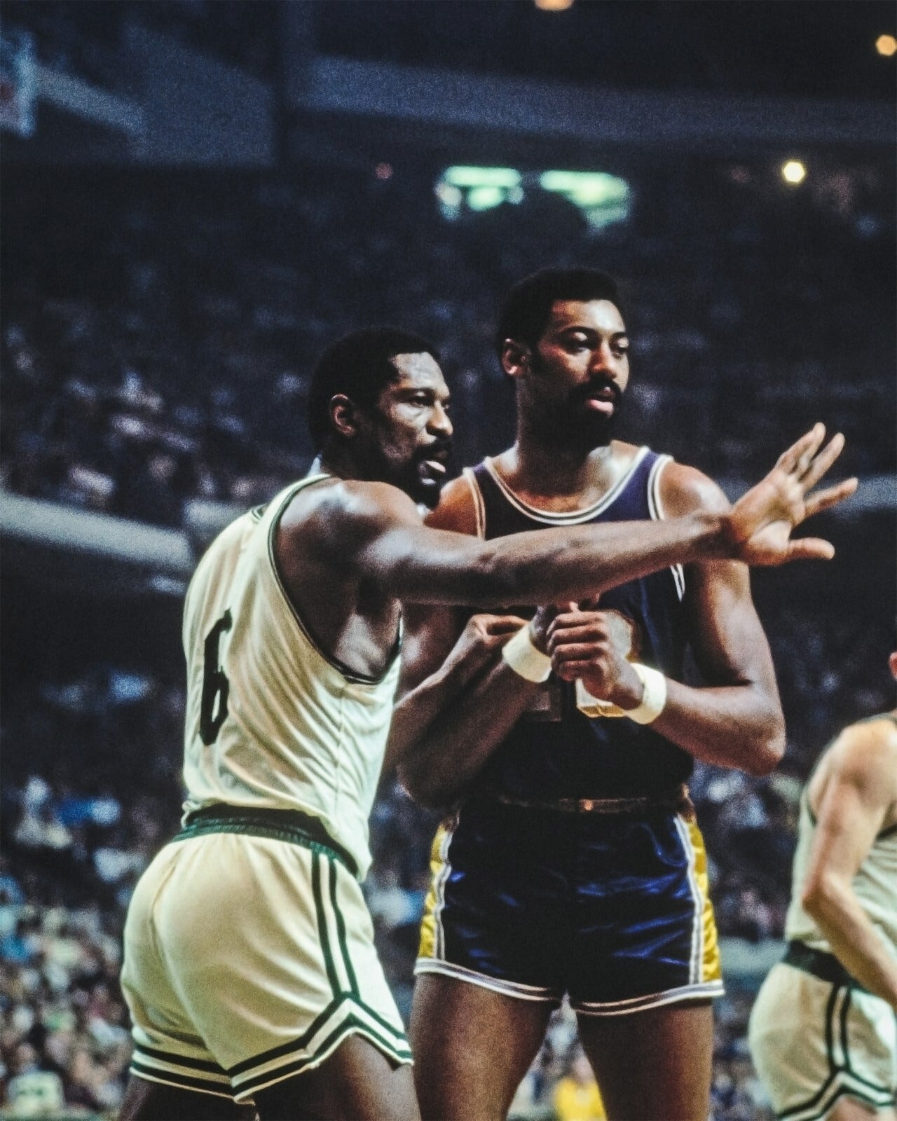 Bill Russell Wilt Chamberlain rivalry canvas wall art