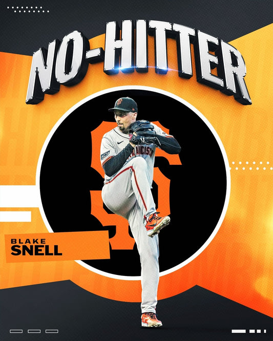 Blake Snell 2024 no-hitter collage canvas wall art