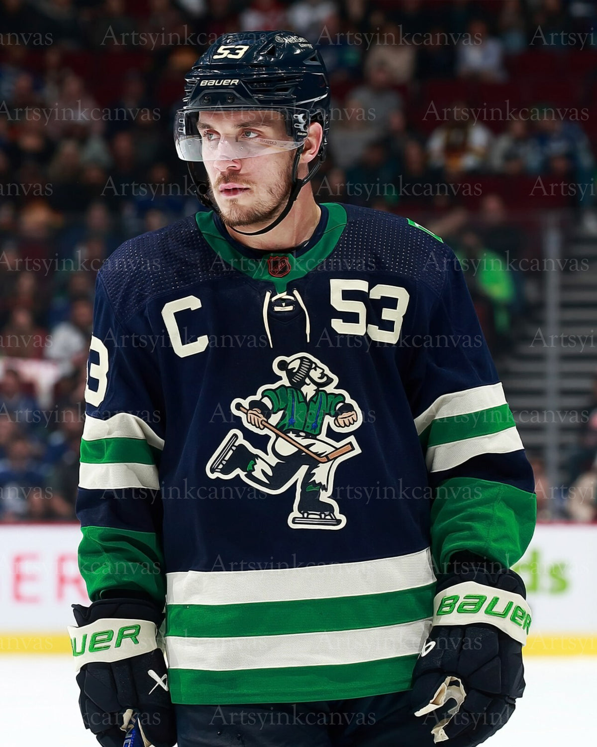 Bo Horvat Reverse Retro 2.0 Vancouver Canucks canvas wall art