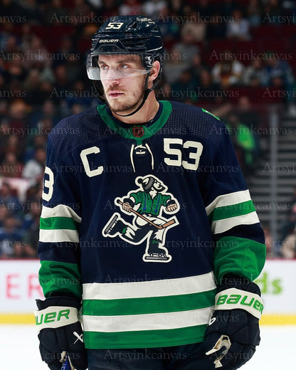 Bo Horvat Reverse Retro 2.0 Vancouver Canucks canvas wall art