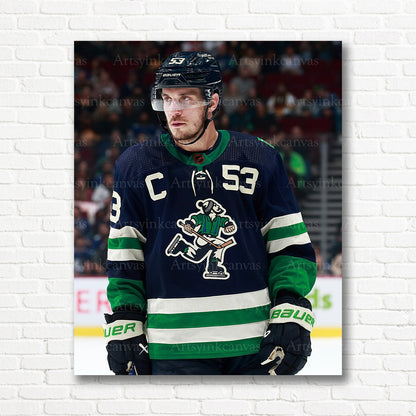 Bo Horvat Reverse Retro 2.0 Canucks canvas print