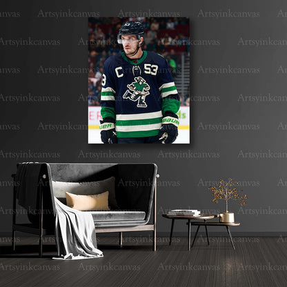 Bo Horvat collector hockey canvas art