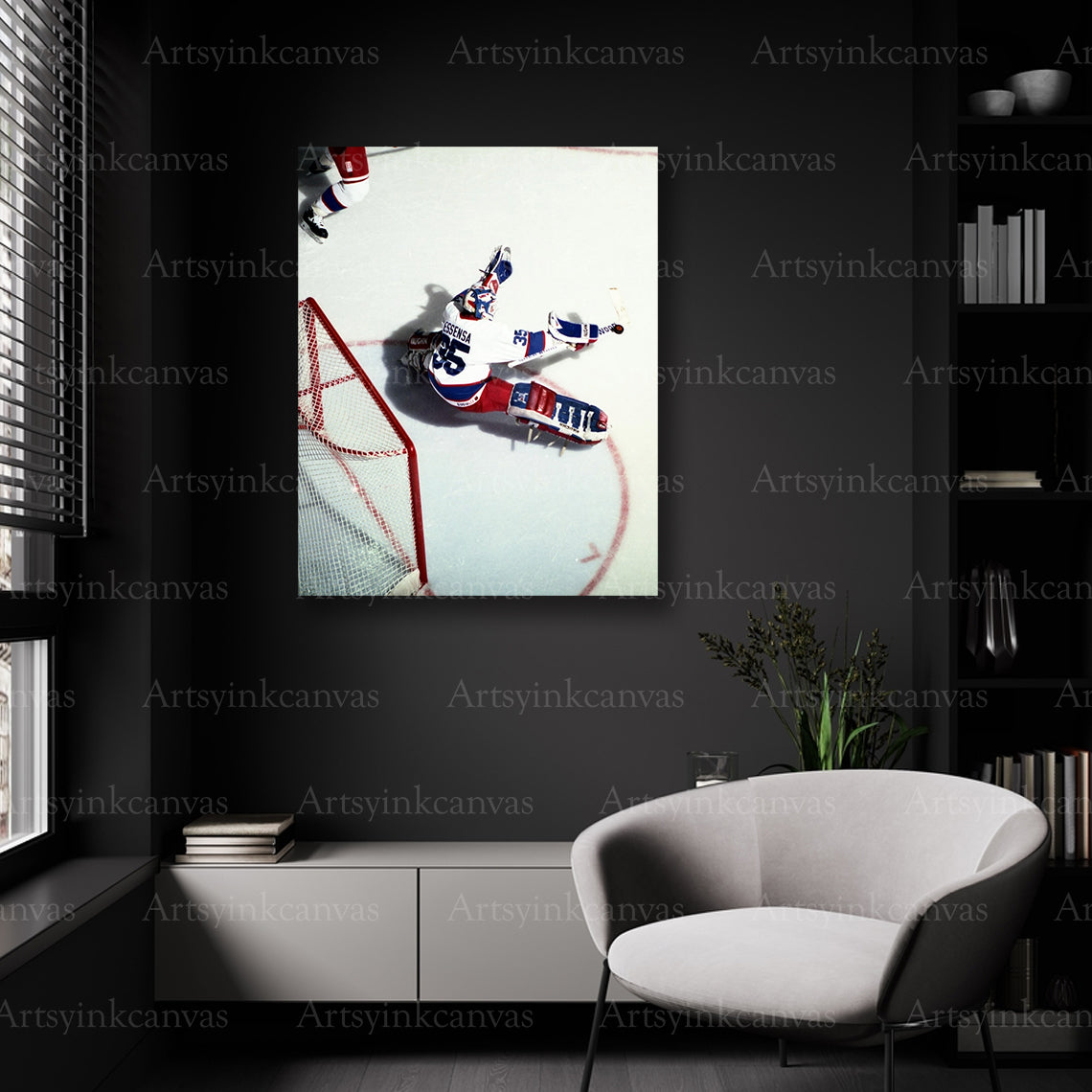 NHL goalie action wall decor