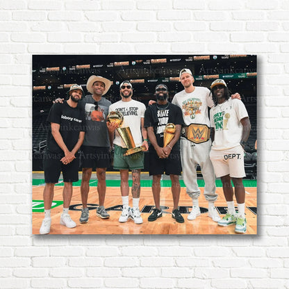 Boston Celtics 2024 NBA Finals Champions Super Six Canvas Wall Art