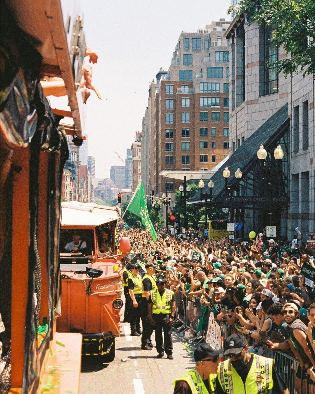 Boston Celtics championship parade street canvas wall art