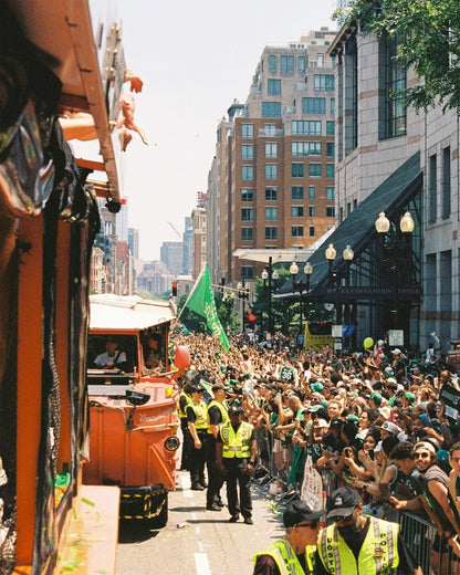 Boston Celtics championship parade street canvas wall art